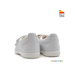 Zapatilla piel blanca Andanines