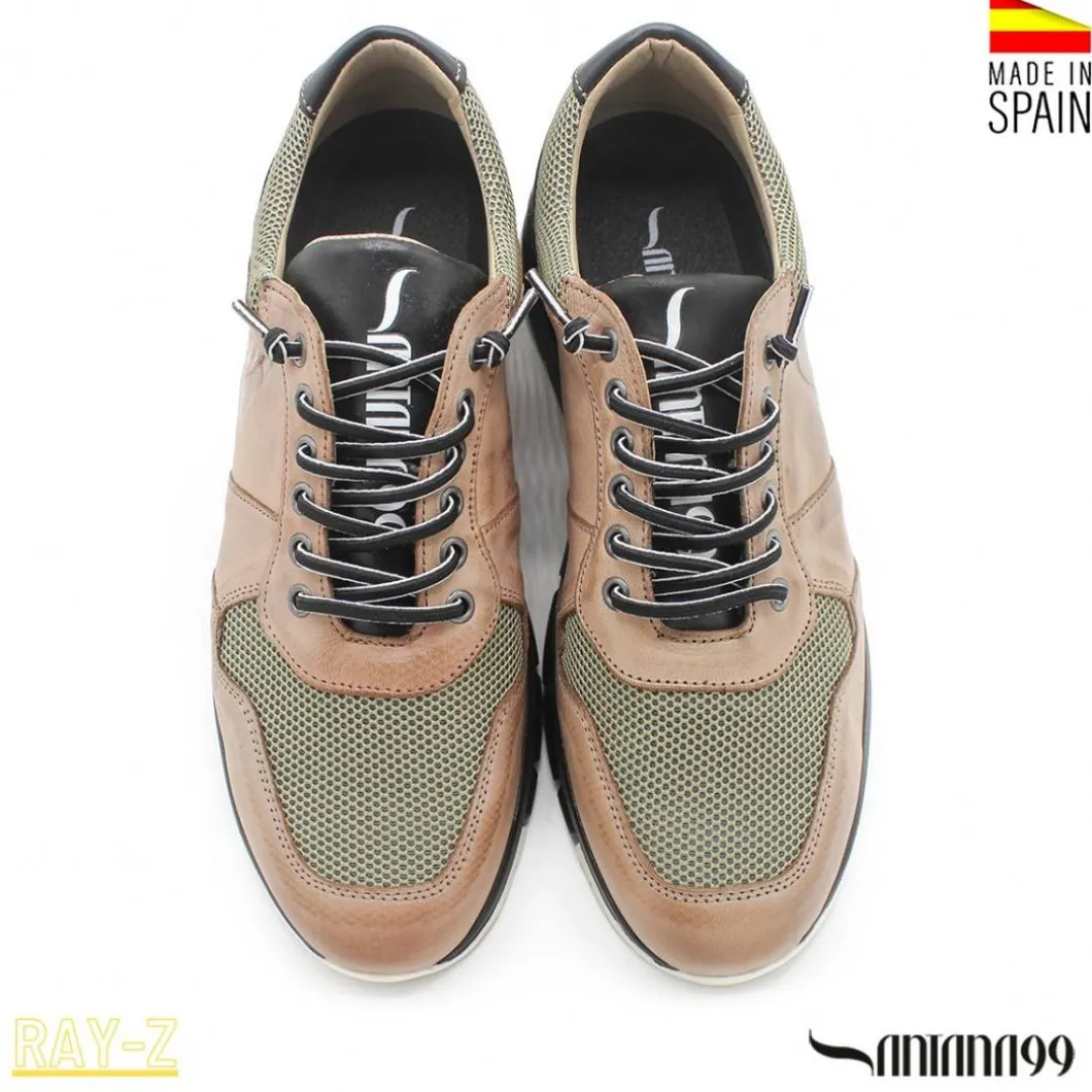 Zapatilla piel RAY-Z taupe