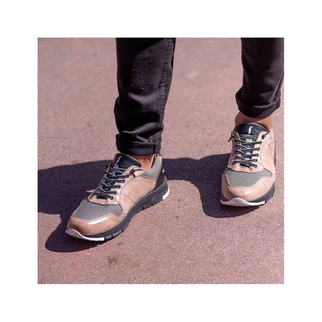 Zapatilla piel RAY-Z taupe