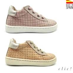 ZAPATILLA PIEL TRENZADA CLIC!