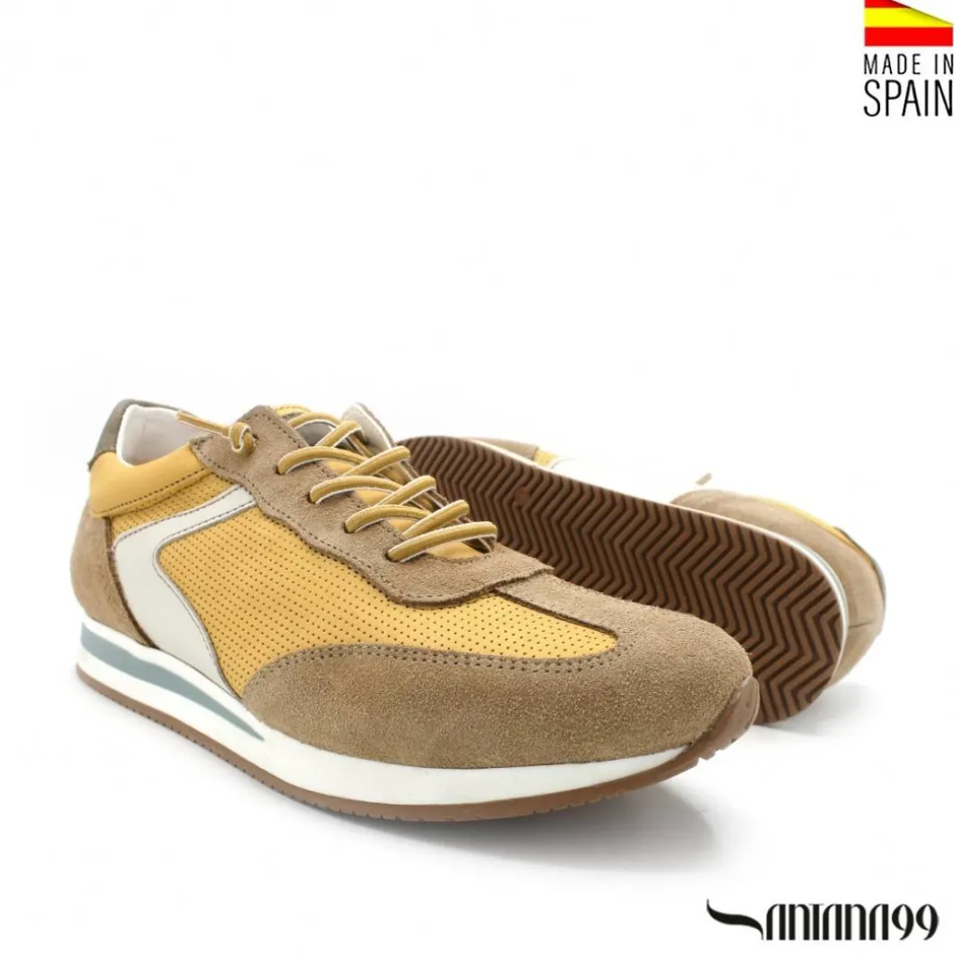 ZAPATILLA PIEL URBAN AMARILLA