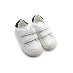 Zapatilla respetuosa colegial marino blanco