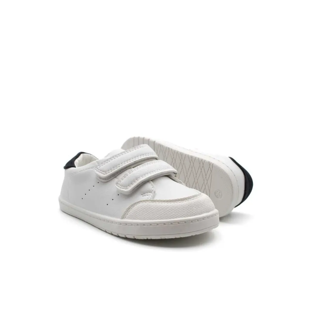 Zapatilla respetuosa colegial marino blanco