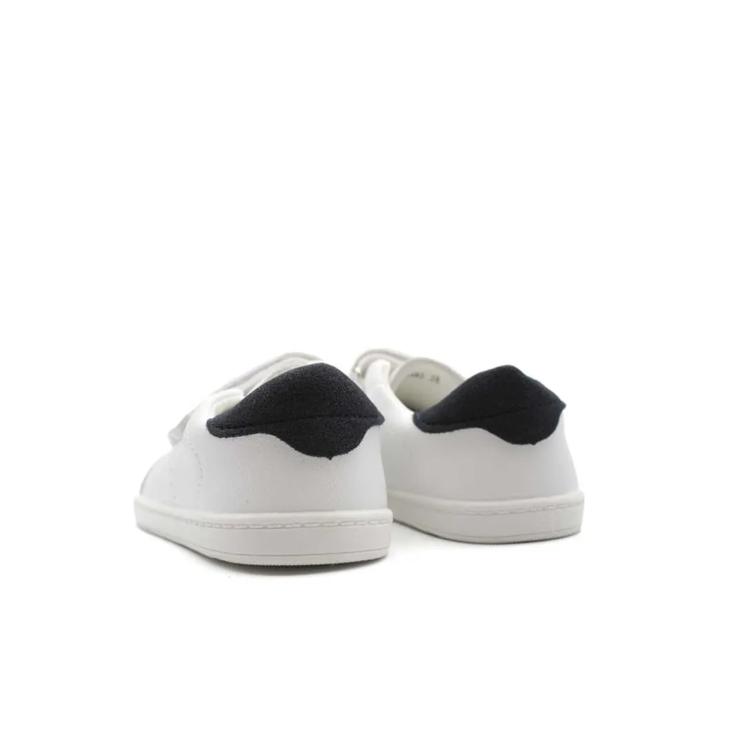 Zapatilla respetuosa colegial marino blanco