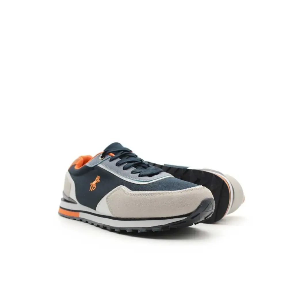 Zapatilla Rider 84 marino y naranja