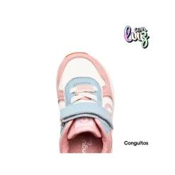 Zapatilla rosa luces Conguitos Goflex