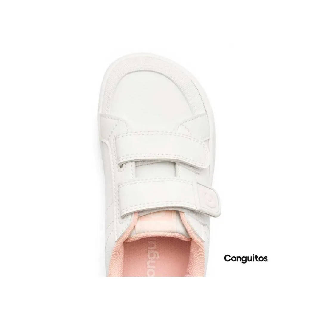Zapatilla school barefoot rosa/blanco