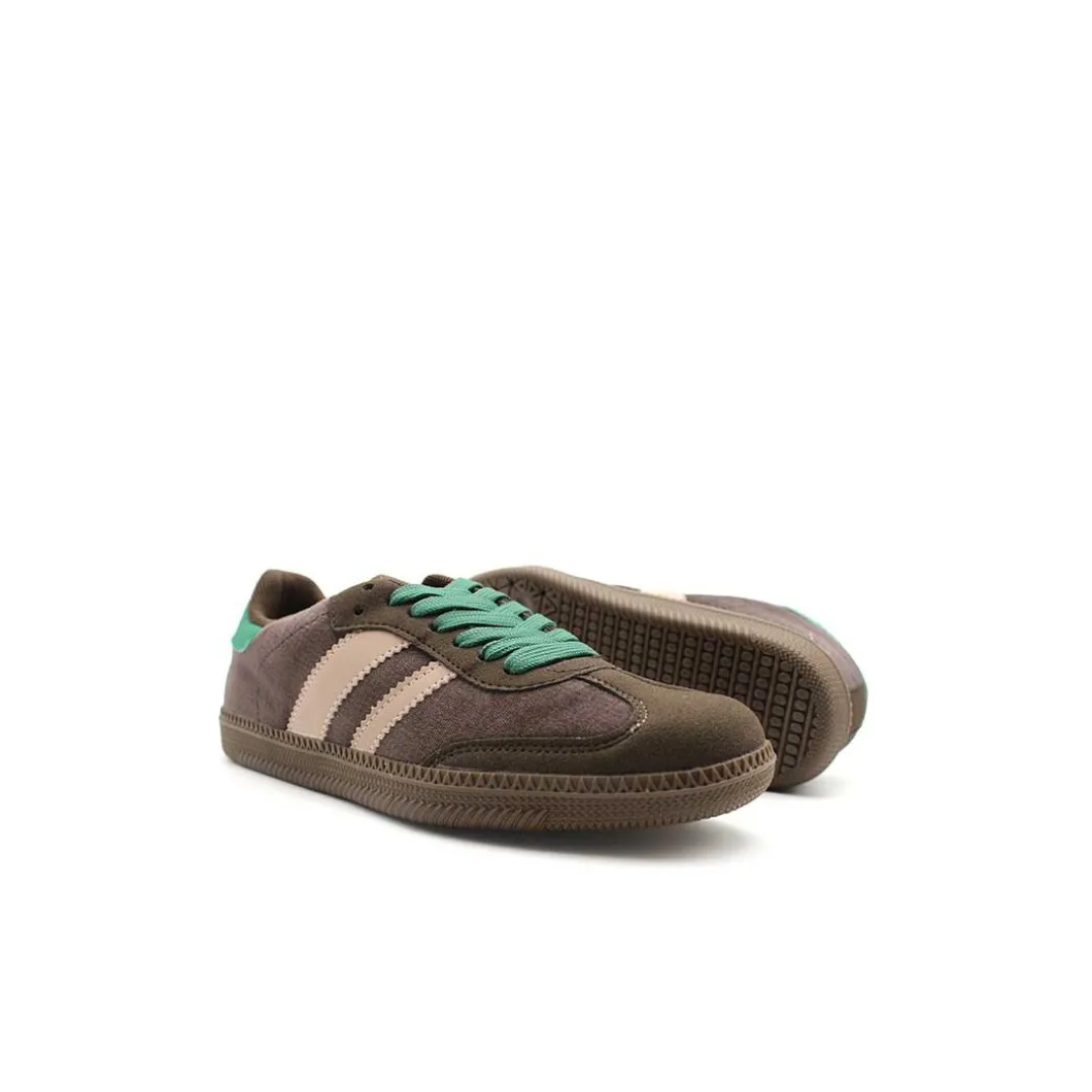 Zapatilla terciopelo marrón tipo bamba