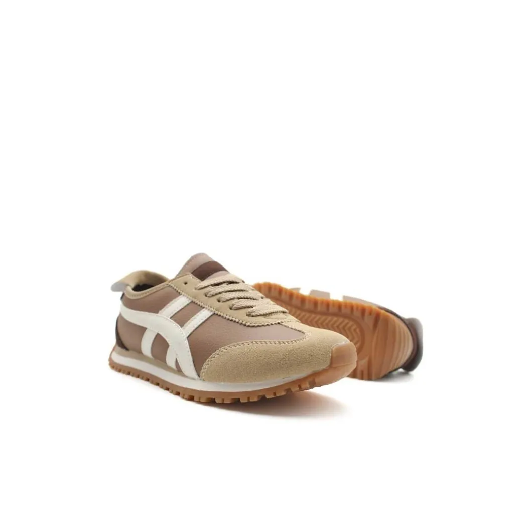 Zapatilla Tiger marrón retro
