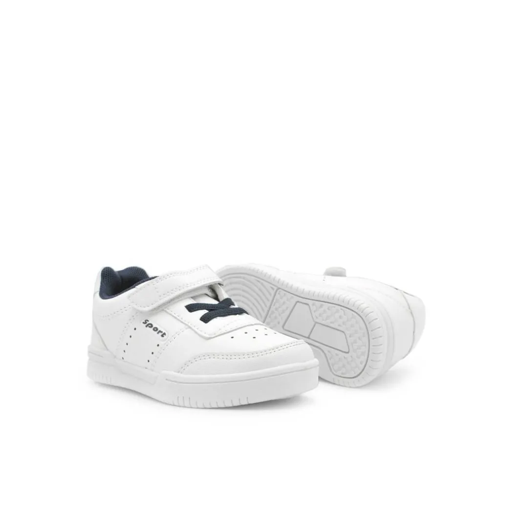 Zapatilla velcro blanco/marino