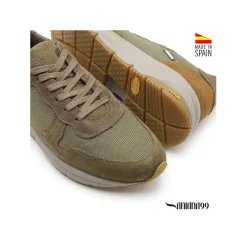 Zapatilla verde caqui Santana99 + Vibram