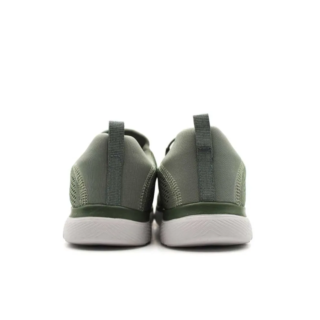 Zapatilla verde memory de cordón elástico