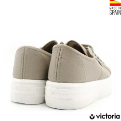 Zapatilla Victoria con plataforma beige