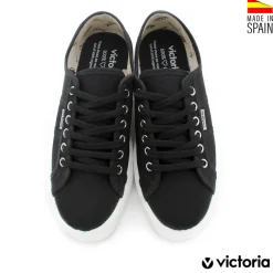 Zapatilla Victoria con plataforma negra