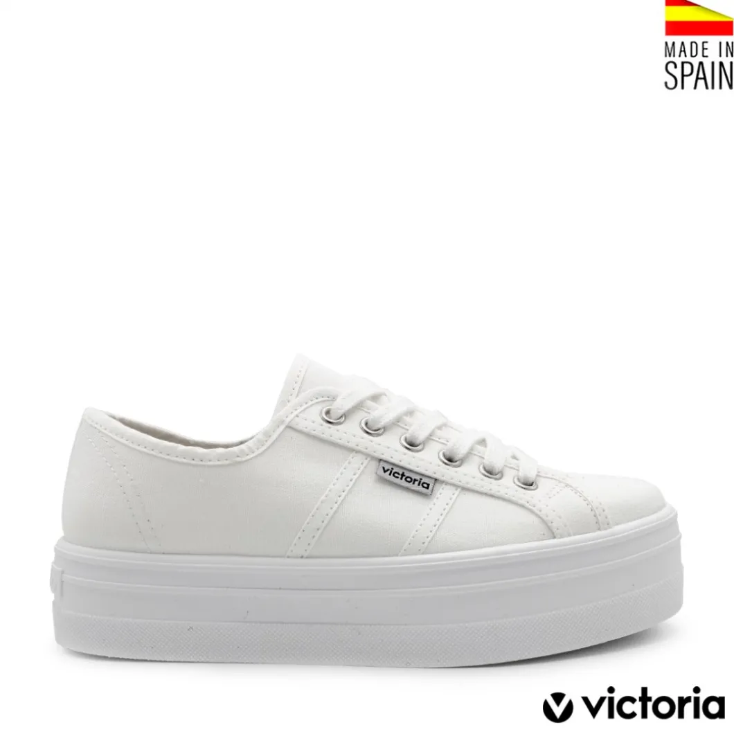 Zapatilla Victoria con plataforma blanca