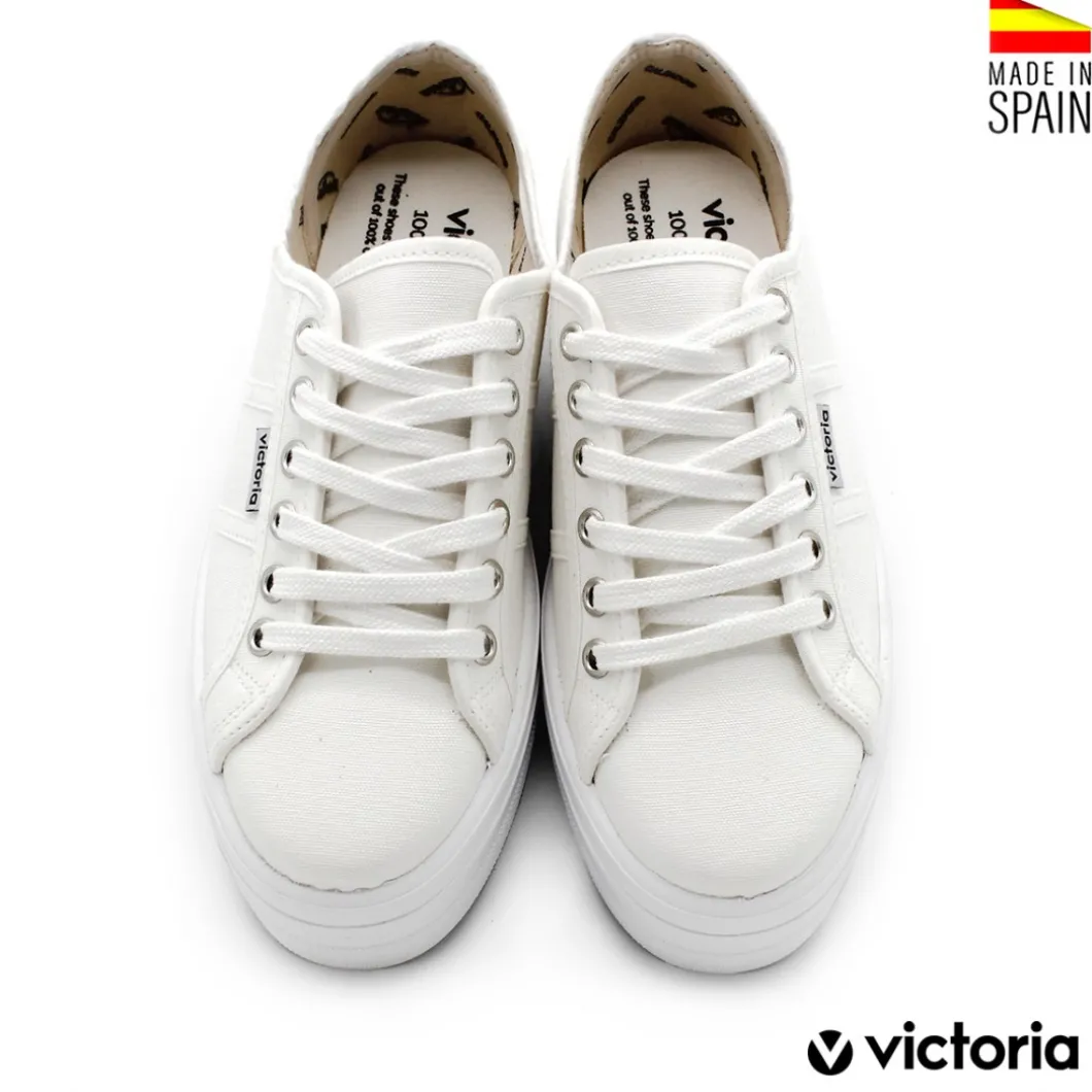 Zapatilla Victoria con plataforma blanca