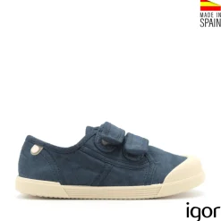 Zapatillas barefoot azul de lona Igor