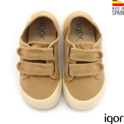 Zapatillas barefoot mostaza de lona Igor