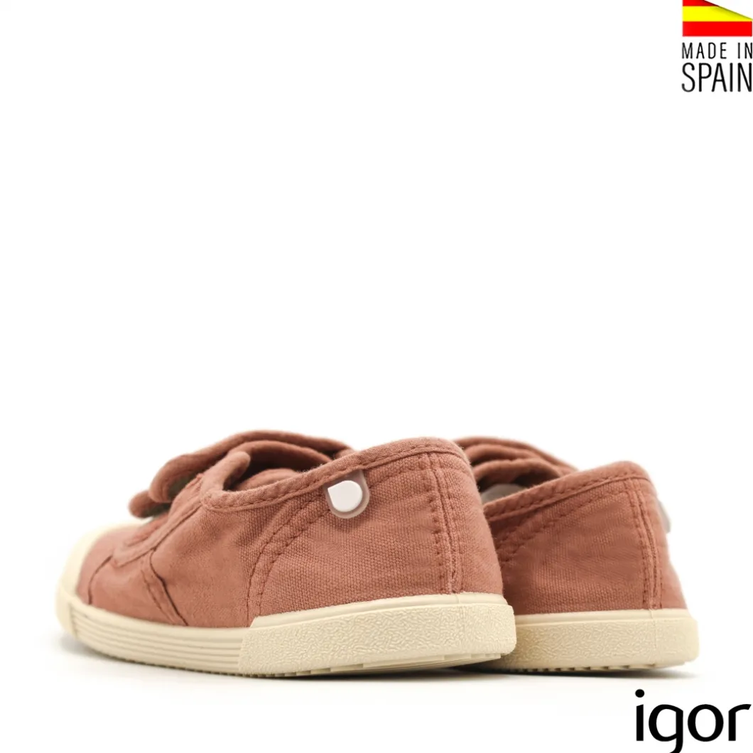 Zapatillas barefoot teja de lona Igor