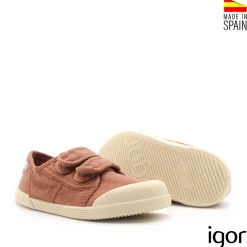 Zapatillas barefoot teja de lona Igor