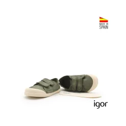 Zapatillas barefoot verdes de lona Igor