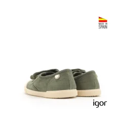 Zapatillas barefoot verdes de lona Igor