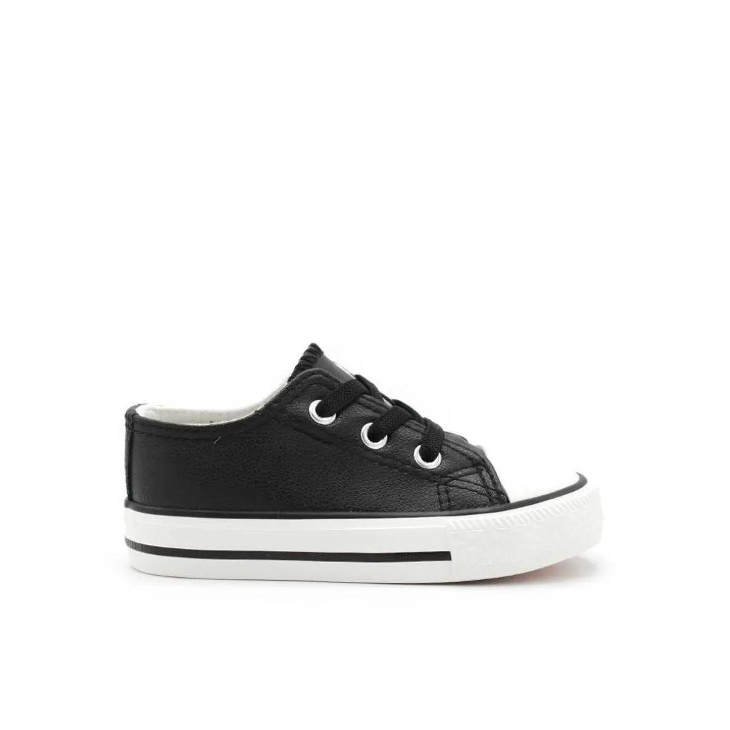 Zapatillas CV junior negra polipiel