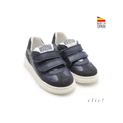 Zapatillas marino con doble velcro Clic!