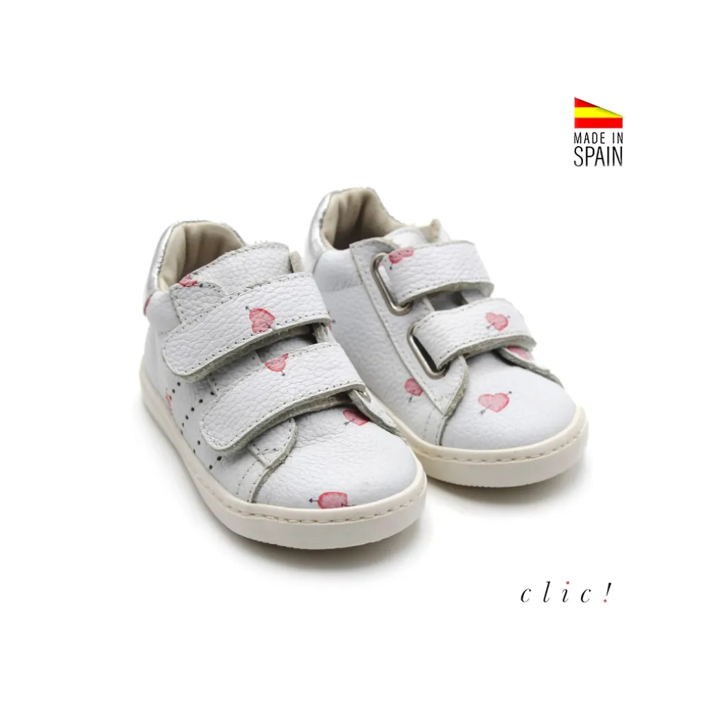 Zapatillas velcro corazones Clic!