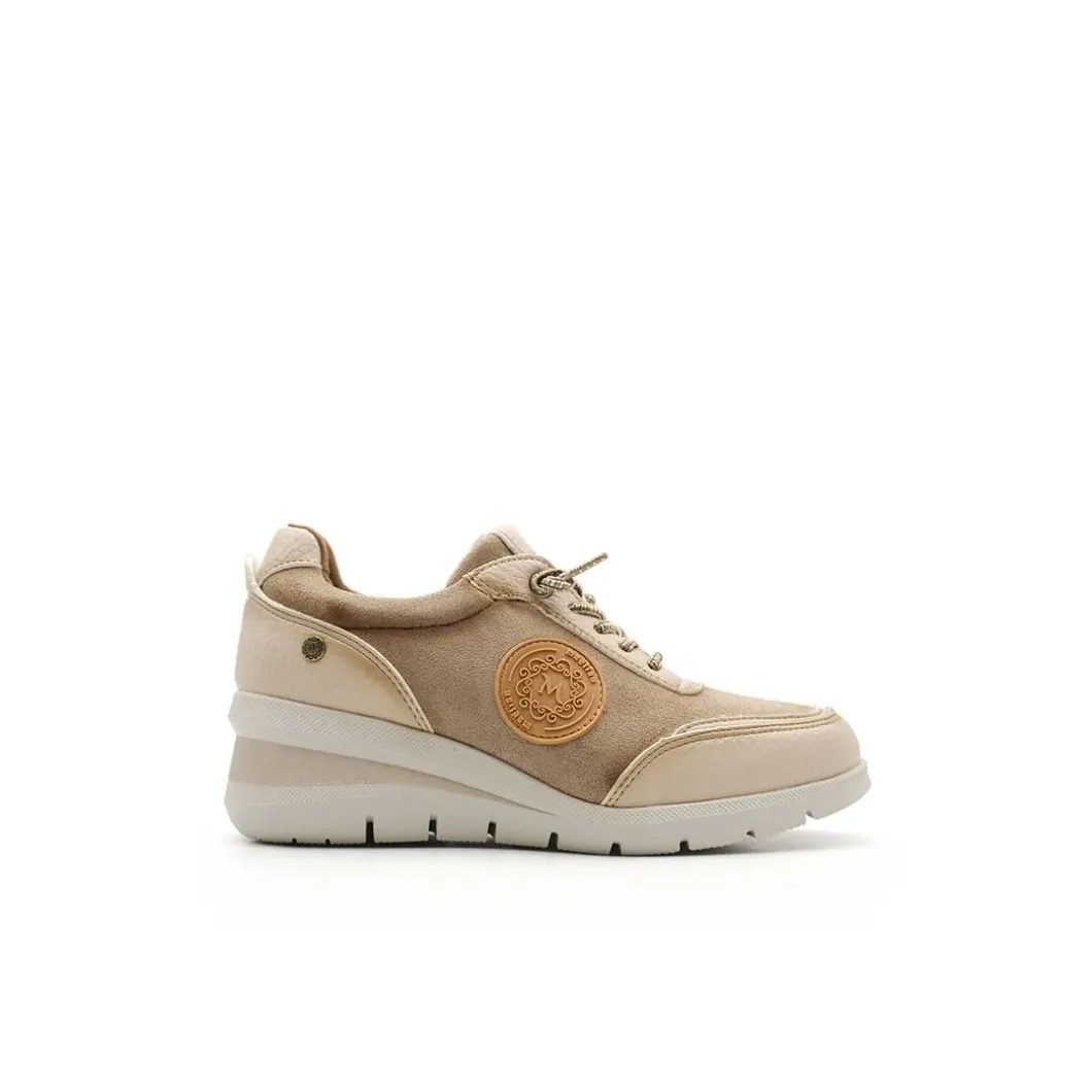 Zapatillas vestir cuña cordón elástico