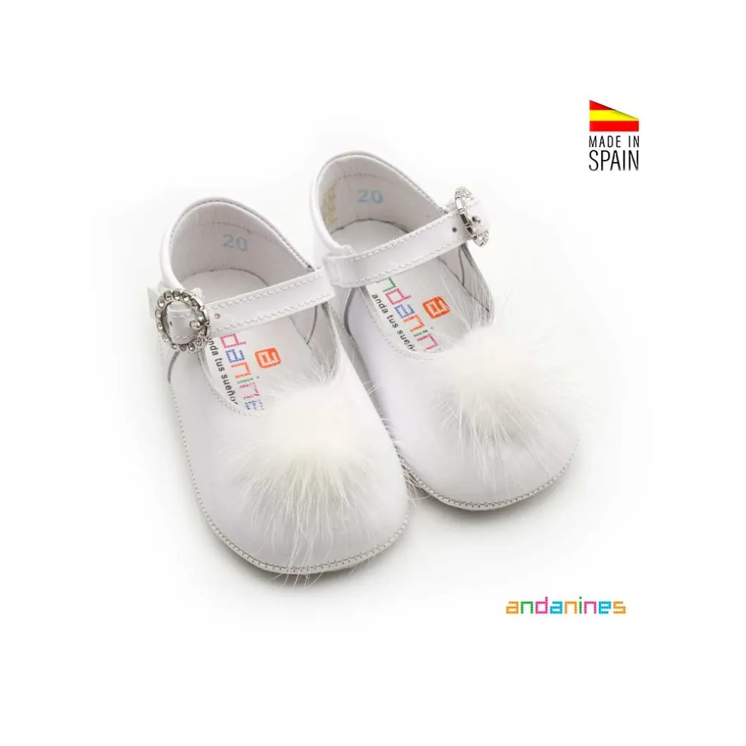 Zapatitos bebé blanco con suela blanda