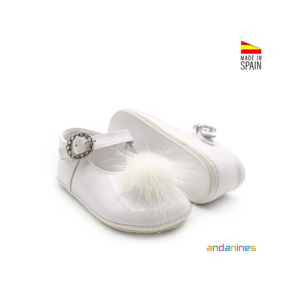 Zapatitos bebé blanco con suela blanda