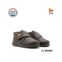 Zapato abotinado lavable marrón