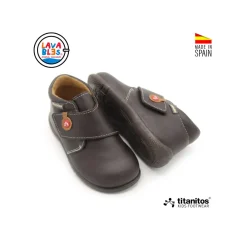Zapato abotinado lavable marrón