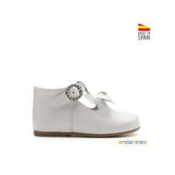 Zapato bebé charol blanco