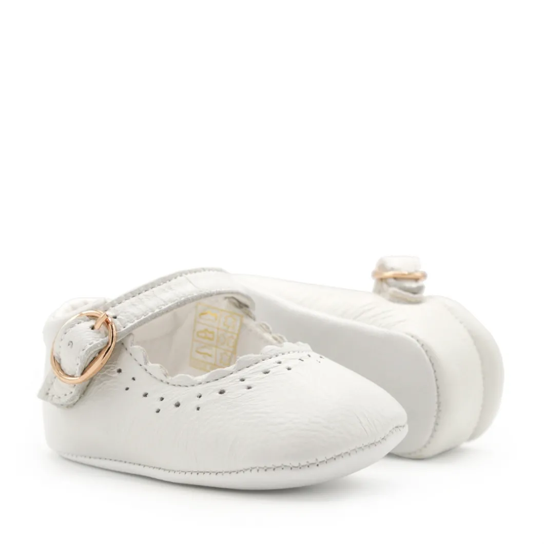 Zapato blanco bebe sin suela