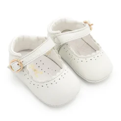 Zapato blanco bebe sin suela