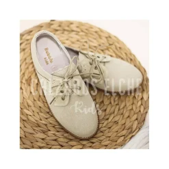 Zapato blucher beige comunión