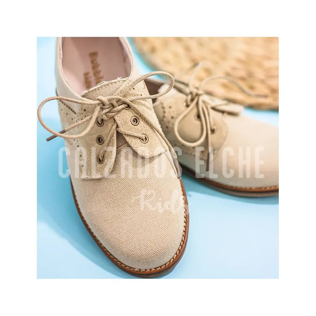 Zapato blucher beige comunión