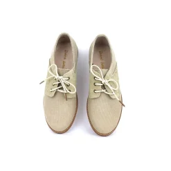 Zapato blucher beige comunión
