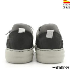 Zapato casual negro con cordón elástico