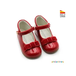 Zapato charol rojo talón alto
