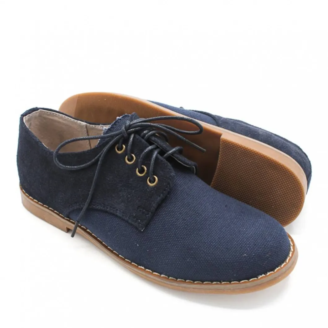 Zapato comunión lino azul marino