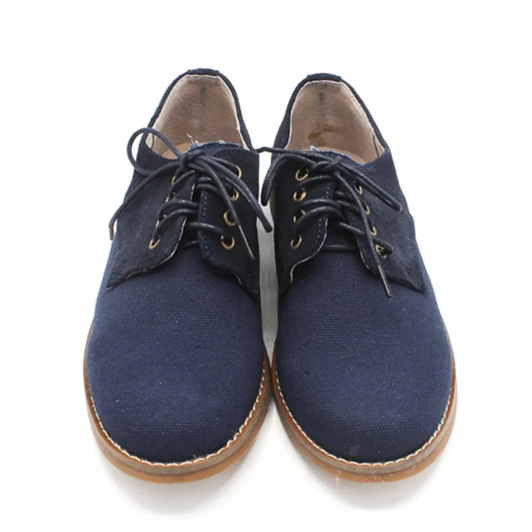 Zapato comunión lino azul marino