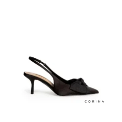 Zapato de salón destalonado negro
