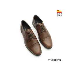 Zapato de vestir marrón de piel