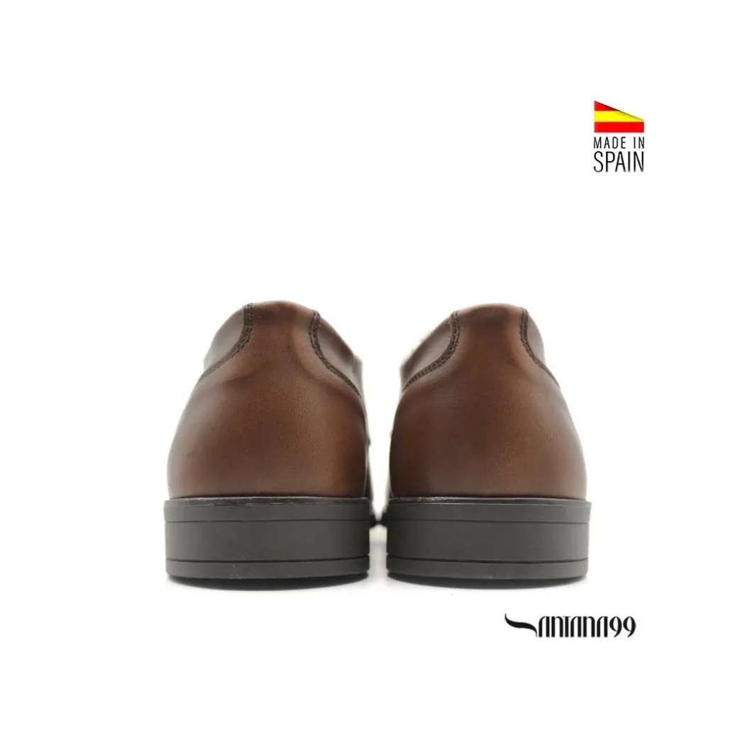 Zapato de vestir marrón de piel