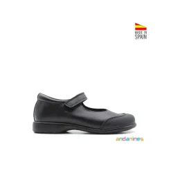 Zapato escolar negro con velcro
