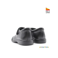 Zapato escolar negro con velcro