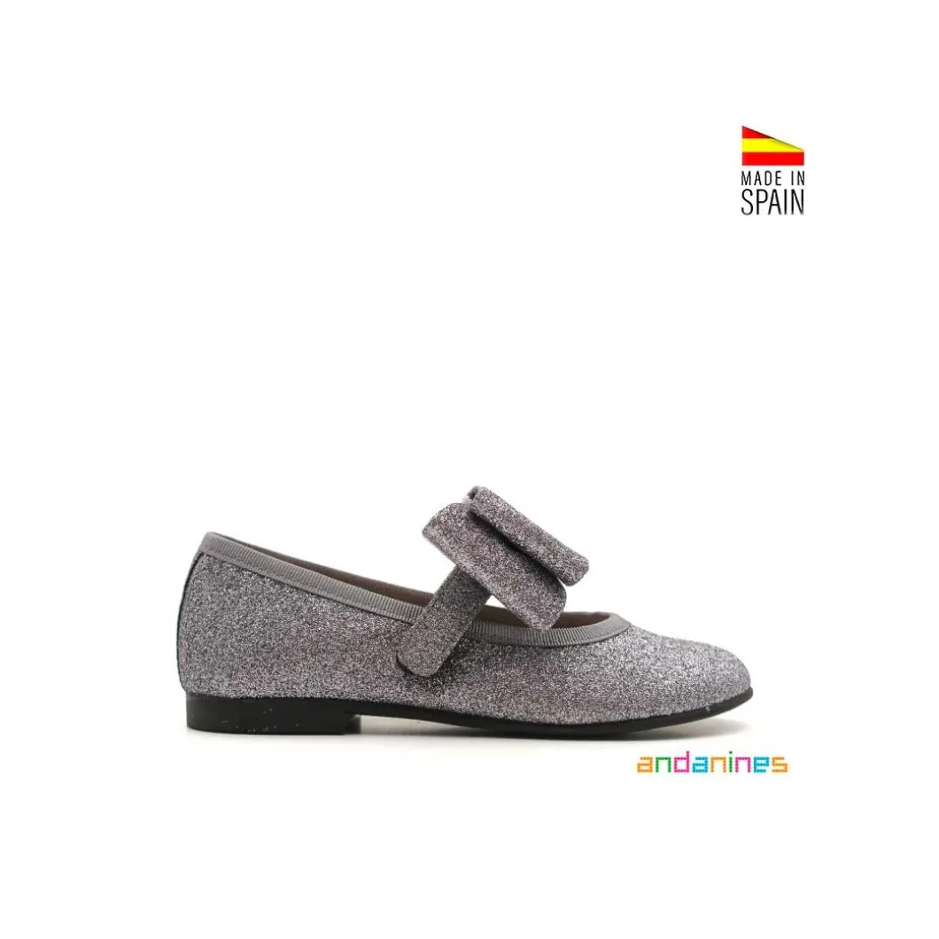 Zapato glitter plata Andanines